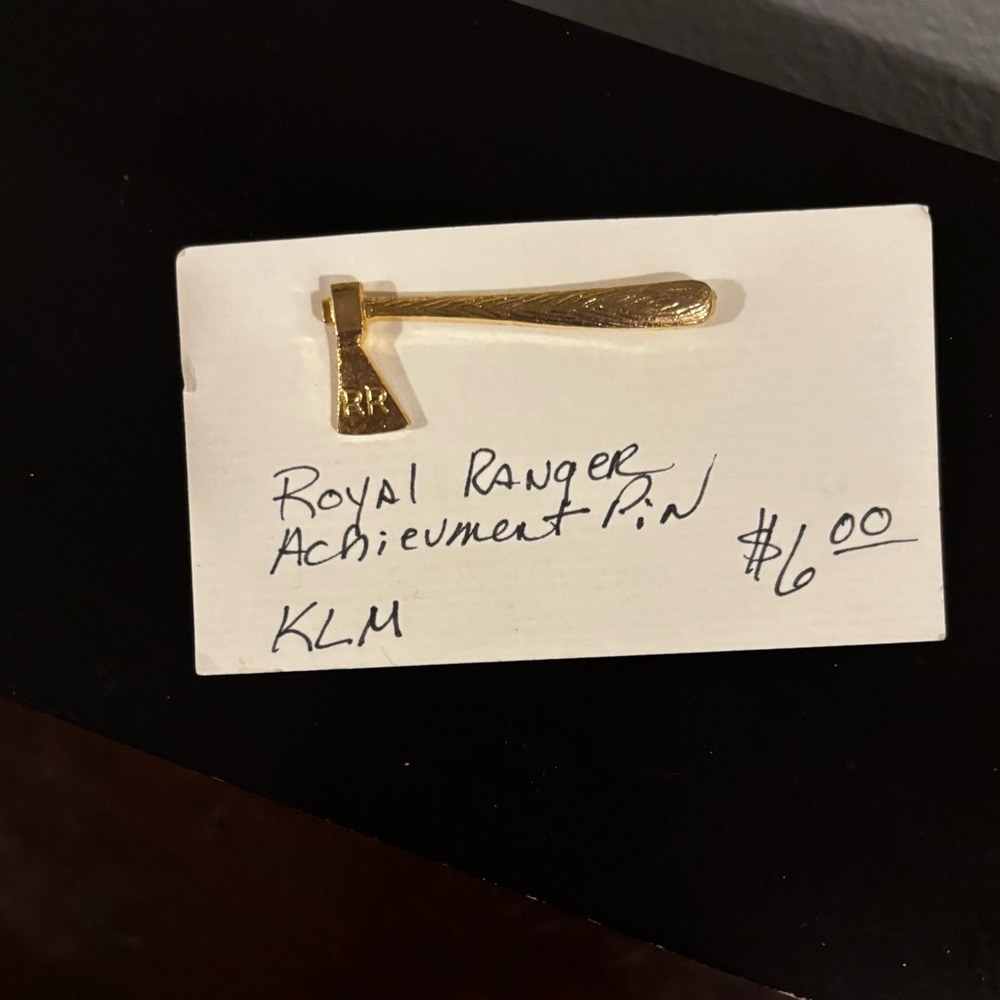 Royal Rangers achievement pin.